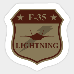 F-35 Lightning Patch (desert subdued) Sticker